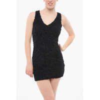 Imbracaminte Dama pagina 407 - Rochii scurte Elisabetta Franchi V Neck Knitted Minidress Black Femei (BM 18688171) - B-mall.ro