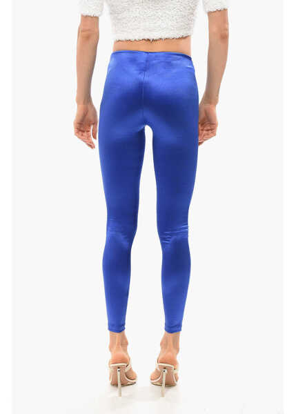 Colanti Elisabetta Franchi Lycra Leggings With Jewel Detail Blue Femei (BM 18688177) 2