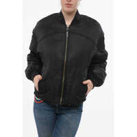 Bomber jacket Full-Zip Twill Padded Bomber Jacket Femei