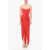 Elisabetta Franchi Red Carpet Strapless Draped Dress Red