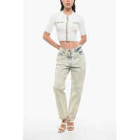 Imbracaminte Dama pagina 235 - Cardigane Balmain Short Sleeved Crop Cardigan Embellished With Beads And Sequi White Femei (BM 18688243) - B-mall.ro