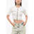 Balmain Short Sleeved Crop Cardigan Embellished With Beads And Sequi White