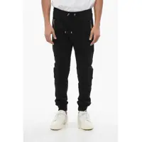 Pantaloni de trening Brushed Cotton Biker Joggers With Embossed Logo Barbati