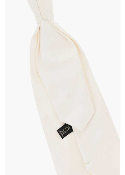 Cravate CORNELIANI Solid Color Satin Ascot Tie White Barbati (BM 18688357) 3