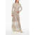 Elisabetta Franchi Sequined Straight Fit Maxidress Silver