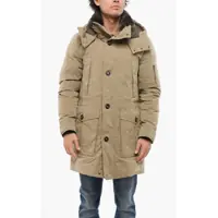 Geci Parka Multipocketed Ted Parka Jacket With Down Padding And Fur Col Barbati