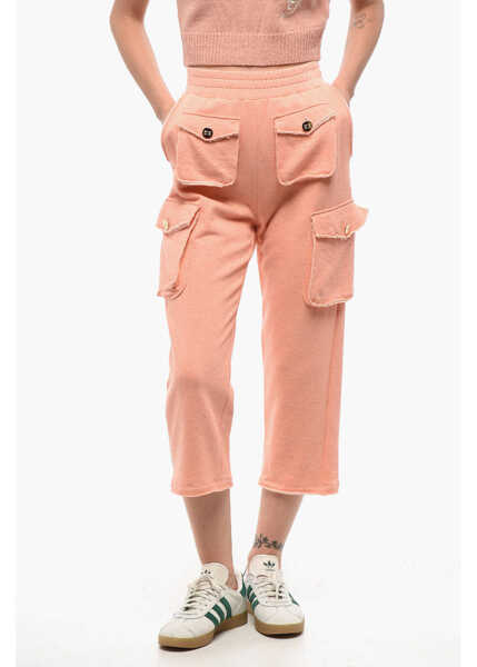 Pantaloni casual Elisabetta Franchi Brushed Cotton Multipocket Pants Orange Femei (BM 18688405) 1