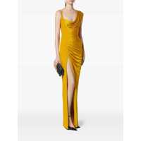 Rochii Versace Dama - Rochii Versace Versace Medusa 95 Draped Dress OCHER Femei (BM 18688596) - B-mall.ro