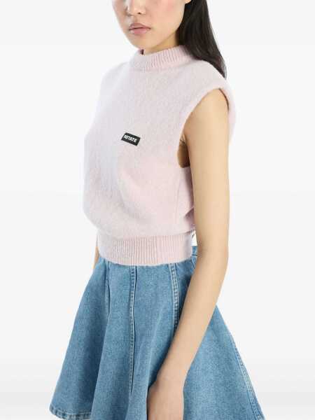 Geci ROTATE Birger Christensen Rotate Birger Christensen Knit Cropped Vest PINK Femei (BM 18688746) 4