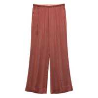 Pantaloni casual Forte_Forte Silver Pinstripe Satin Regular Waist Pants Clothing Femei