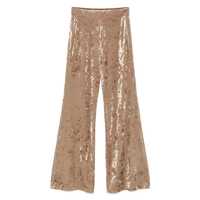 Pantaloni casual Forte_Forte Iridescent Stretch Velvet High Waist Pants Clothing Femei