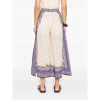 Imbracaminte Dama pagina 176 - Pantaloni casual ZIMMERMANN Zimmermann Maxine Wide Leg Cropped Pant PURPLE Femei (BM 18689103) - B-mall.ro