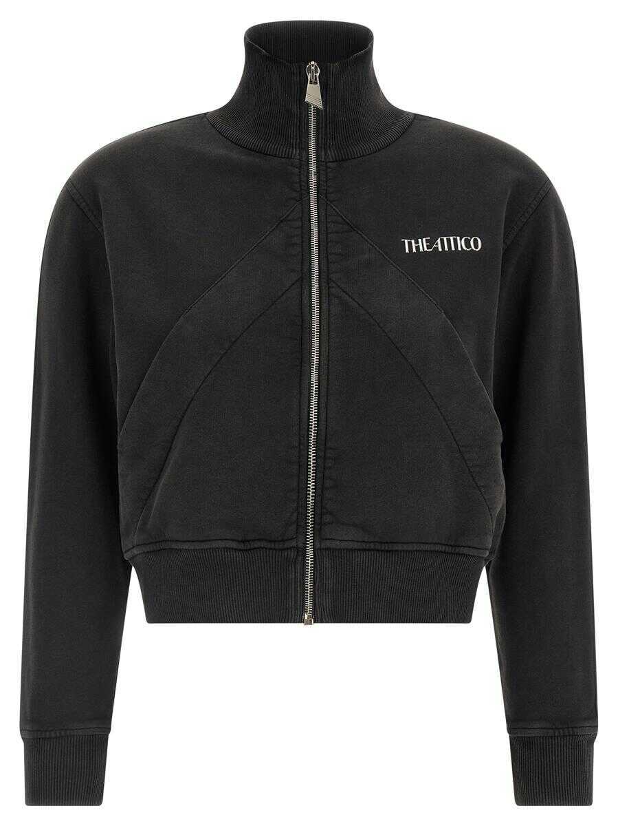 Pulovere THE ATTICO The Attico Zip Sweatshirt Black Femei (BM 18689376) 1