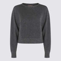 Pulovere TWINSET Twinset Grey Wool Knitwear