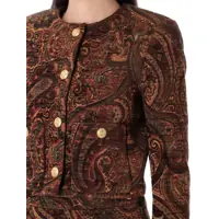 Imbracaminte Dama pagina 379 - Geci Chloe Chlo Tapestry Jacquard Boxy Jacket MULTICOLOR RED Femei (BM 18689562) - B-mall.ro