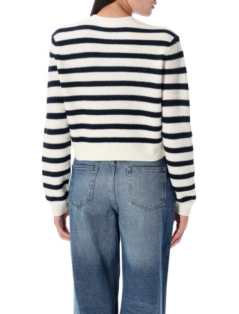 Cardigane A.P.C. A.P.C. Manon Cardigan ECRU DARK NAVY STRIPE Femei (BM 18689622) 2