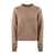 Incotex Incotex Camel Crewneck Perforated Sweater BROWN