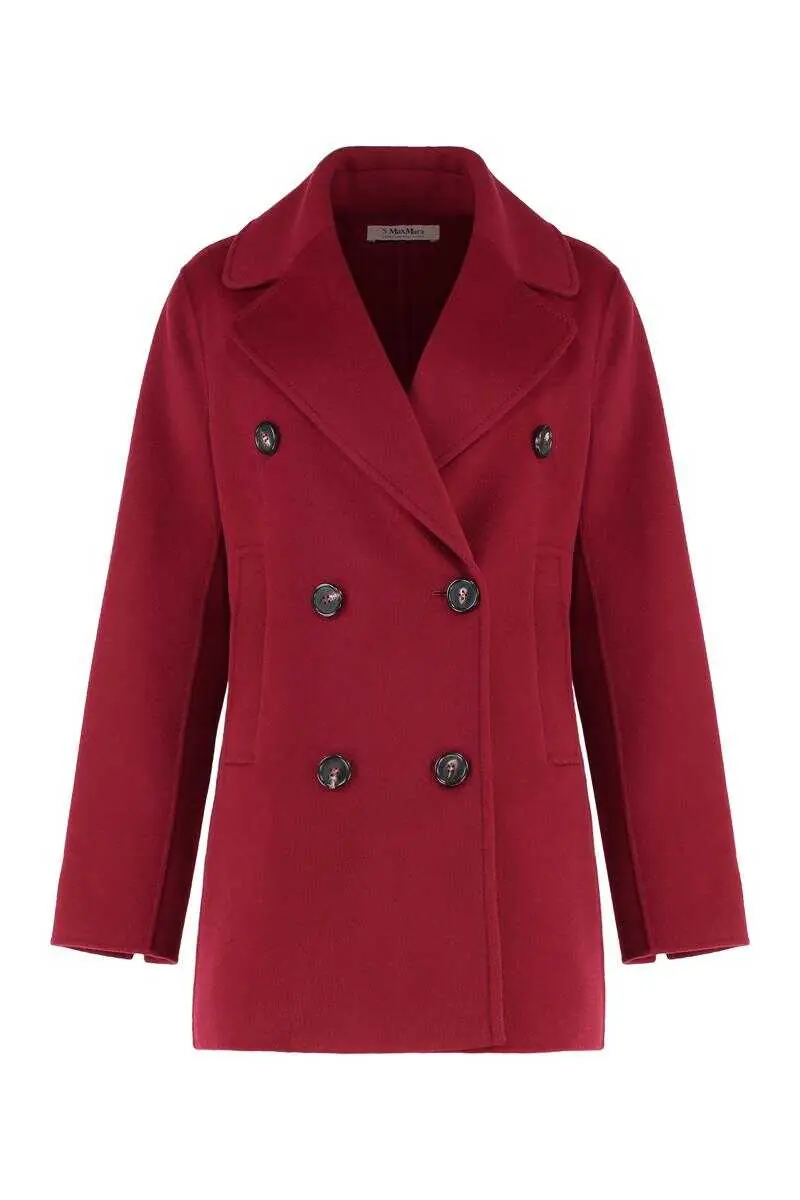 Paltoane Max Mara S Max Mara Caban Virgin Wool Coat RED Femei (BM 18691206) 1