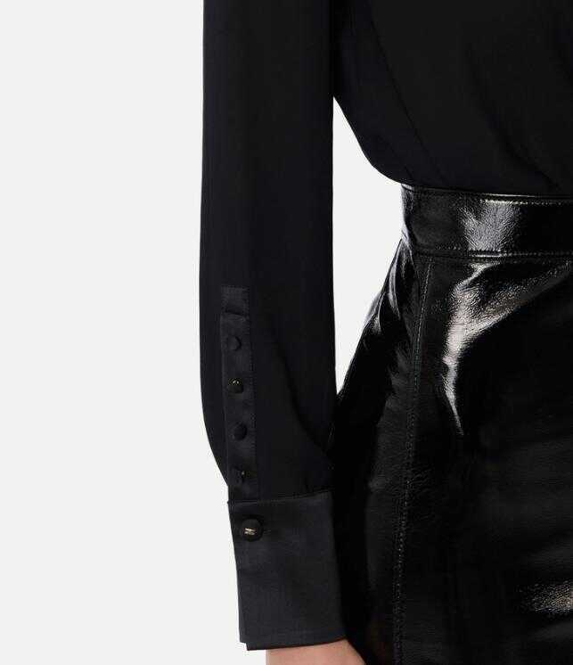 Topuri Elisabetta Franchi Elisabetta Franchi Top Black Femei (BM 18691230) 2