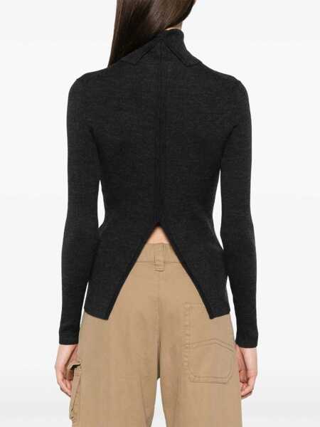 Pulovere P.A.R.O.S.H. P.A.R.O.S.H. Leila Wool Turtleneck Sweater GREY Femei (BM 18691476) 4