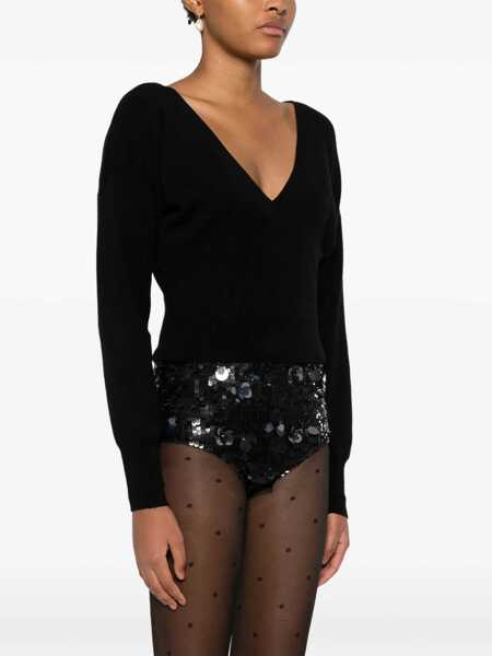 Pulovere P.A.R.O.S.H. P.A.R.O.S.H. Lime Wool And Cashmere Sweater Black Femei (BM 18691482) 3