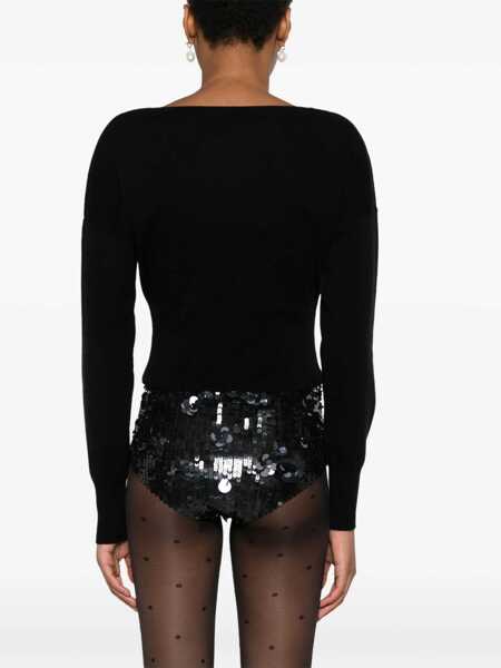 Pulovere P.A.R.O.S.H. P.A.R.O.S.H. Lime Wool And Cashmere Sweater Black Femei (BM 18691482) 4