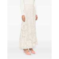 Imbracaminte Dama pagina 463 - Fuste P.A.R.O.S.H. Beige Long Skirt With All-Over Lace Embroidery In Tech Fabric Woman Beige Femei (BM 18691494) - B-mall.ro
