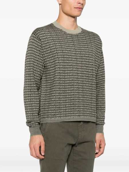 Pulovere Emporio Armani Emporio Armani Wool Crewneck Jumper GREEN Barbati (BM 18691605) 3