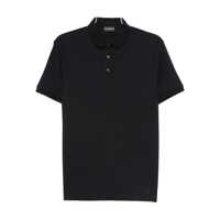 Tricouri Polo Emporio Armani Printed Cotton Polo Shirt Barbati
