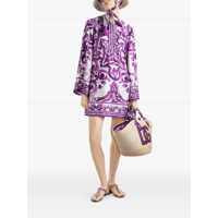 Rochii Dolce & Gabbana Dama - Rochii Dolce & Gabbana Dolce & Gabbana Printed Silk Mini Dress PURPLE Femei (BM 18691737) - B-mall.ro