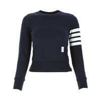 Pulovere Thom Browne Navy Blue Cotton Knitwear Femei