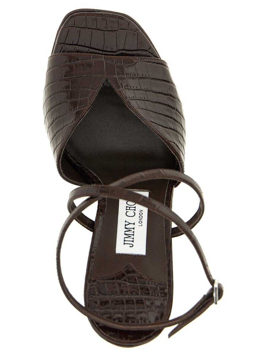 Sandale Jimmy Choo Jimmy Choo Karli Sandals BROWN Femei (BM 18692406) 4