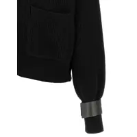 Cardigane Brunello Cucinelli Dama - Cardigane Brunello Cucinelli Brunello Cucinelli Monile Cuff Cardigan Black Femei (BM 18692457) - B-mall.ro