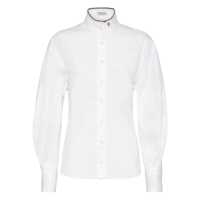 Camasi Brunello Cucinelli 'Shiny Collar Detail' Shirt Femei