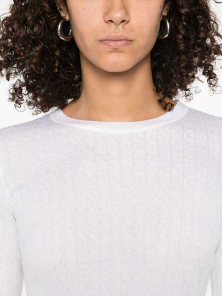 Pulovere Elisabetta Franchi Elisabetta Franchi Wool Blend Crewneck Sweater Beige Femei (BM 18692682) 5