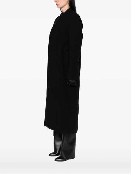 Paltoane Rick Owens Rick Owens Wool Double-Breasted Coat Black Femei (BM 18692979) 3