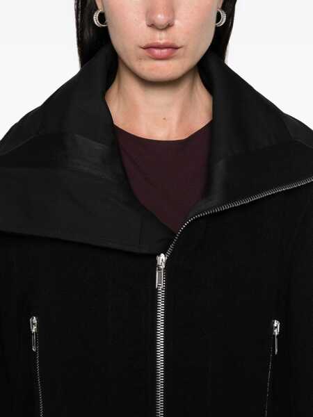 Geci Rick Owens Rick Owens Wool Zipped Jacket Black Femei (BM 18692988) 4