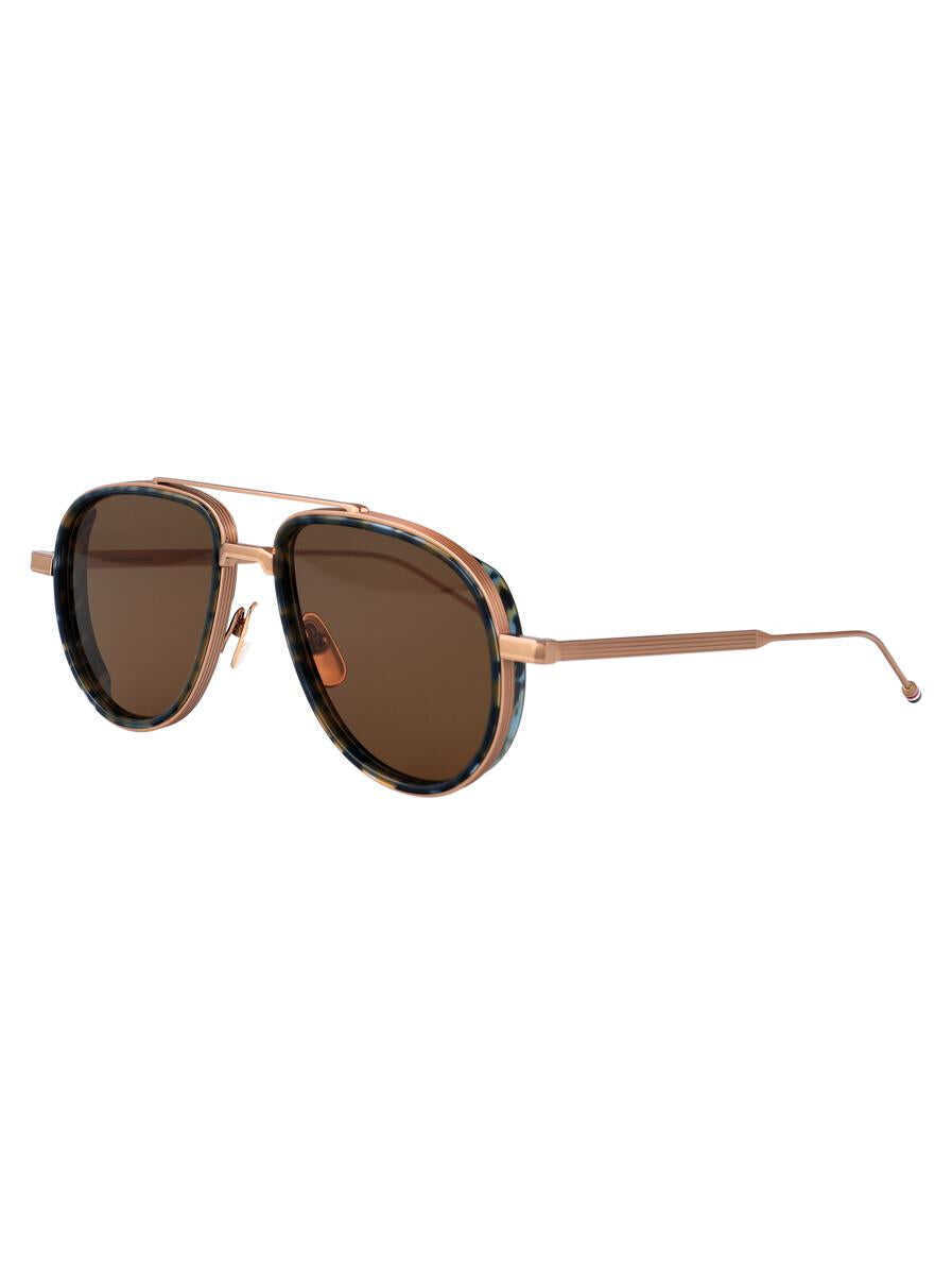 Ochelari de soare Thom Browne Thom Browne Sunglasses NAVY TORT RIM W/ROSE GOLD PLATING Femei (BM 18693486) 2