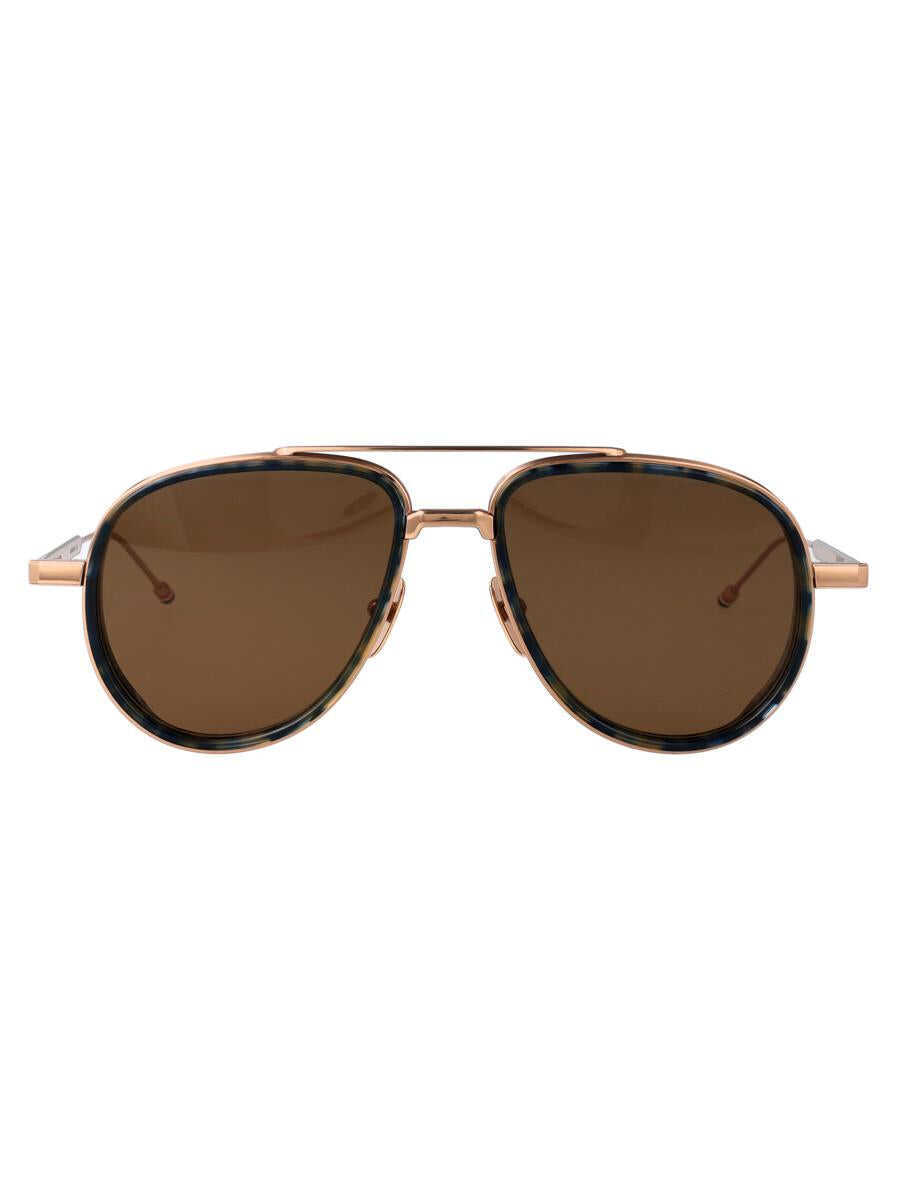 Ochelari de soare Thom Browne Thom Browne Sunglasses NAVY TORT RIM W/ROSE GOLD PLATING Femei (BM 18693486) 1