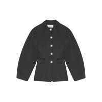 Sacouri Ganni Structured Black Blazer With Jewel Buttons Femei
