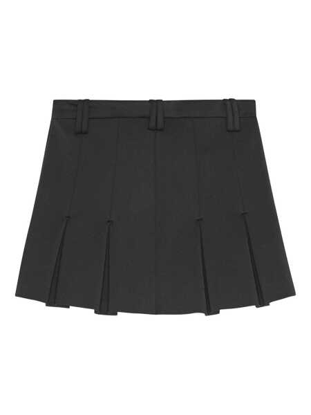 Fuste Ganni Ganni Black Pleated Miniskirt With Silver Details GREY Femei (BM 18693639) 5