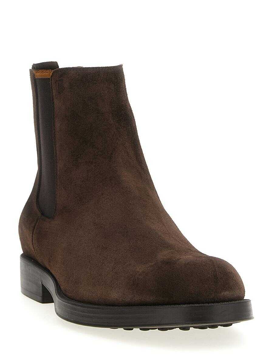 Bocanci TODS TodS Chelsea Ankle Boots BROWN Barbati (BM 18693819) 2