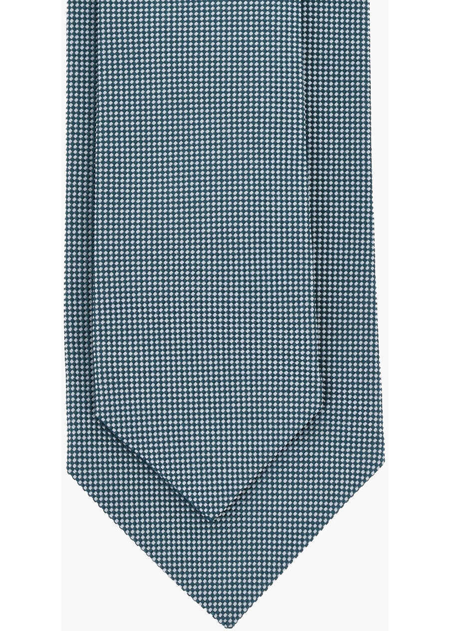 Cravate CORNELIANI Two-Tone Silk Ascot Tie Blue Barbati (BM 18694066) 2