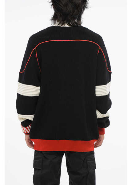 Cardigane Balmain Virgin Wool Cardigan With Contrasting Details Red Barbati (BM 18694069) 2