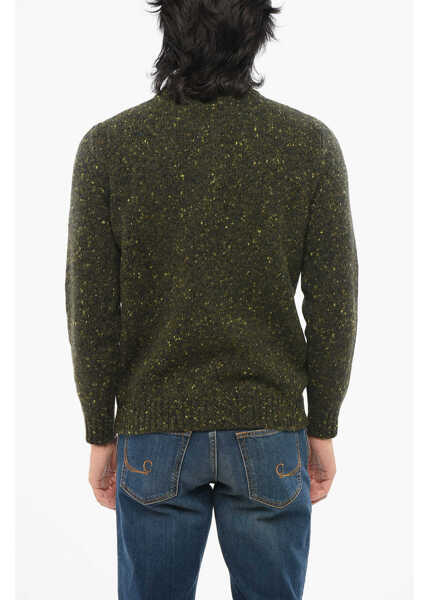 Bluze de trening Moorer Cashmere Blend Fedro Pullover With Half Zip Military Green Barbati (BM 18694081) 2