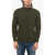 Moorer Cashmere Blend Fedro Pullover With Half Zip Military Green