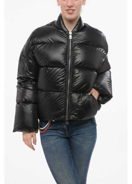 Geci de iarna Bacon Full-Zipped Storm Fury Bomber Fit Down Jacket Black Femei (BM 18694108) 1