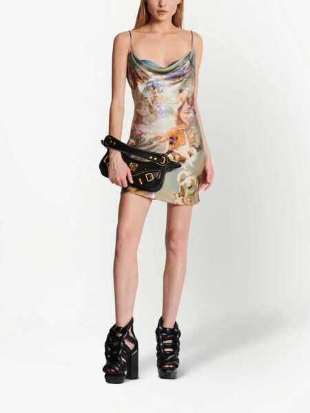 Rochii scurte Balmain Patterned Satin Mini Dress Multicolor Femei (BM 18694117) 2
