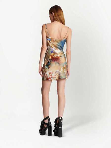 Rochii scurte Balmain Patterned Satin Mini Dress Multicolor Femei (BM 18694117) 4