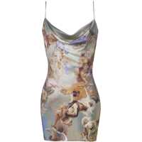 Rochii scurte Patterned Satin Mini Dress Femei